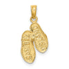 Gold Polished Sanibel Island Pendant