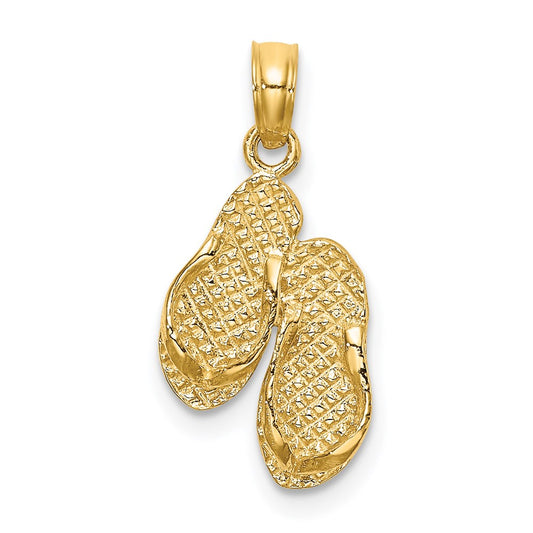 Gold Polished Sanibel Island Pendant