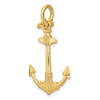 14K 3-D Textured Anchor Charm