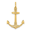 14K 3-D Textured Anchor Charm