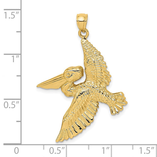 Gold Polished Pelican Pendants