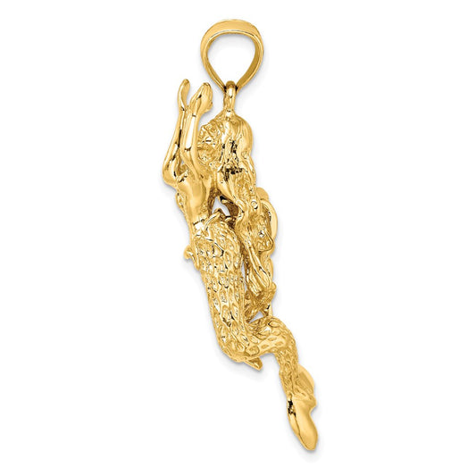 Gold Polished Mermaid Pendants