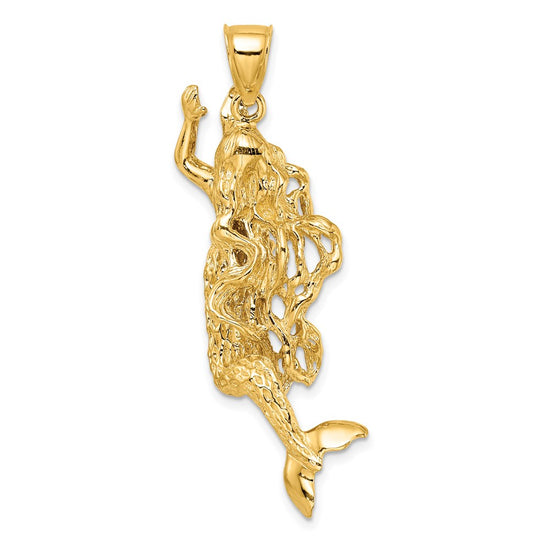 Gold Polished Mermaid Pendants