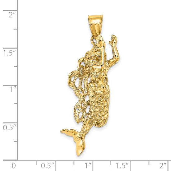 Gold Polished Mermaid Pendants