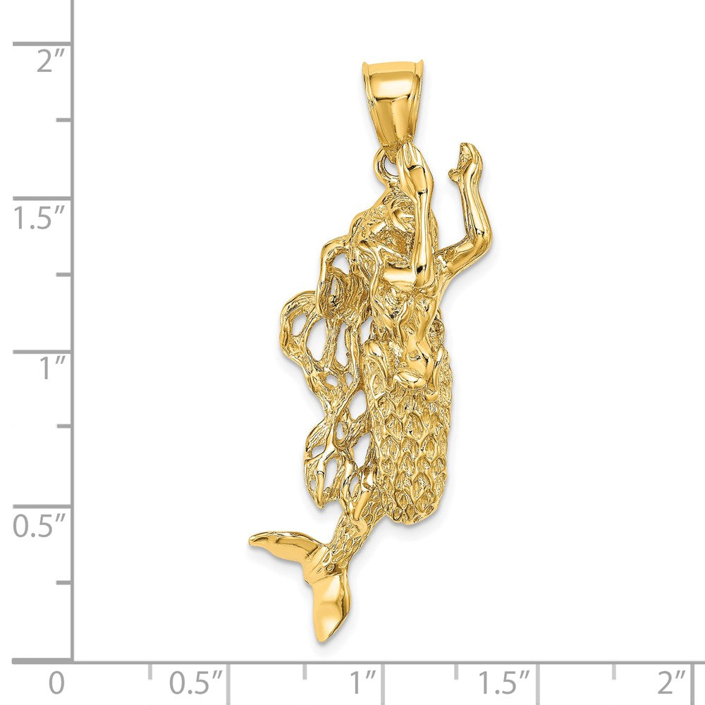 Gold Polished Mermaid Pendants