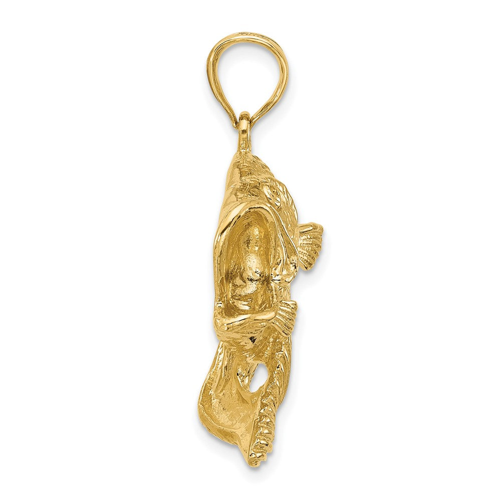 Gold Polished Fish Pendants