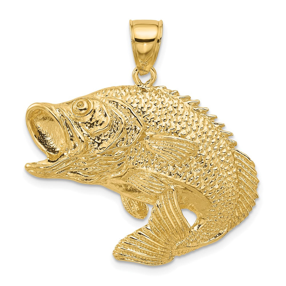 Gold Polished Fish Pendants