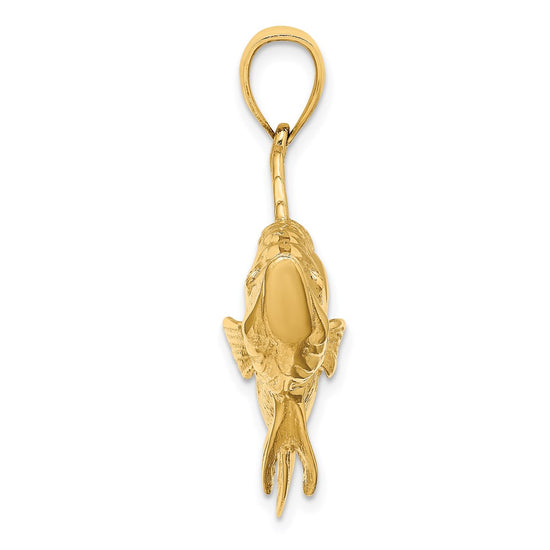Gold Polished Fish Pendants