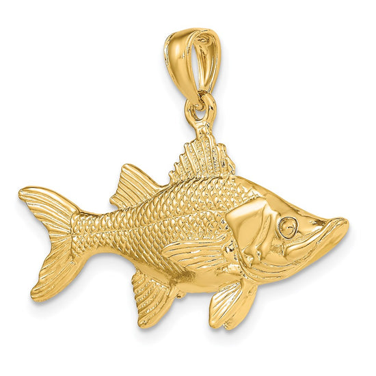 Gold Polished Fish Pendants
