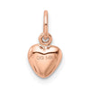 Gold 3D Puff Heart Charms