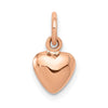 Gold 3D Puff Heart Charms