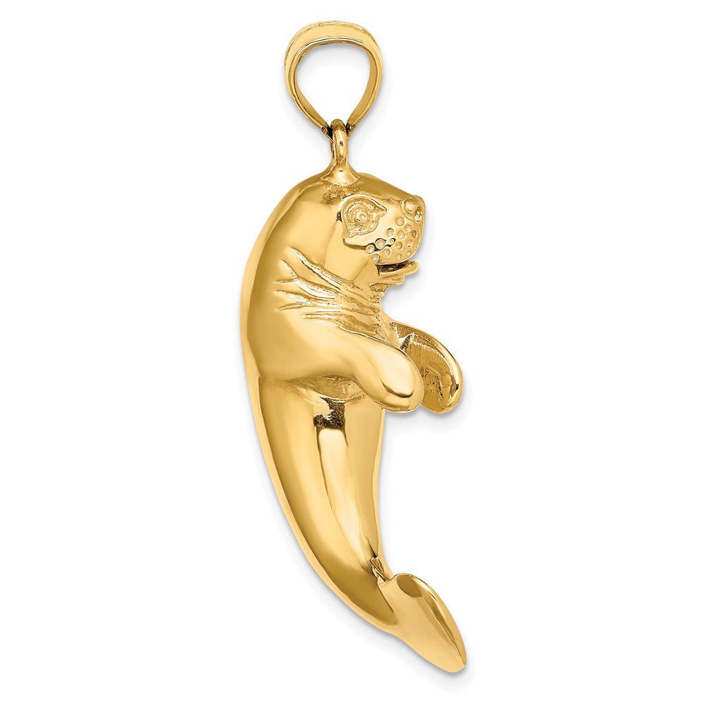 Gold Polished Manatee Pendants