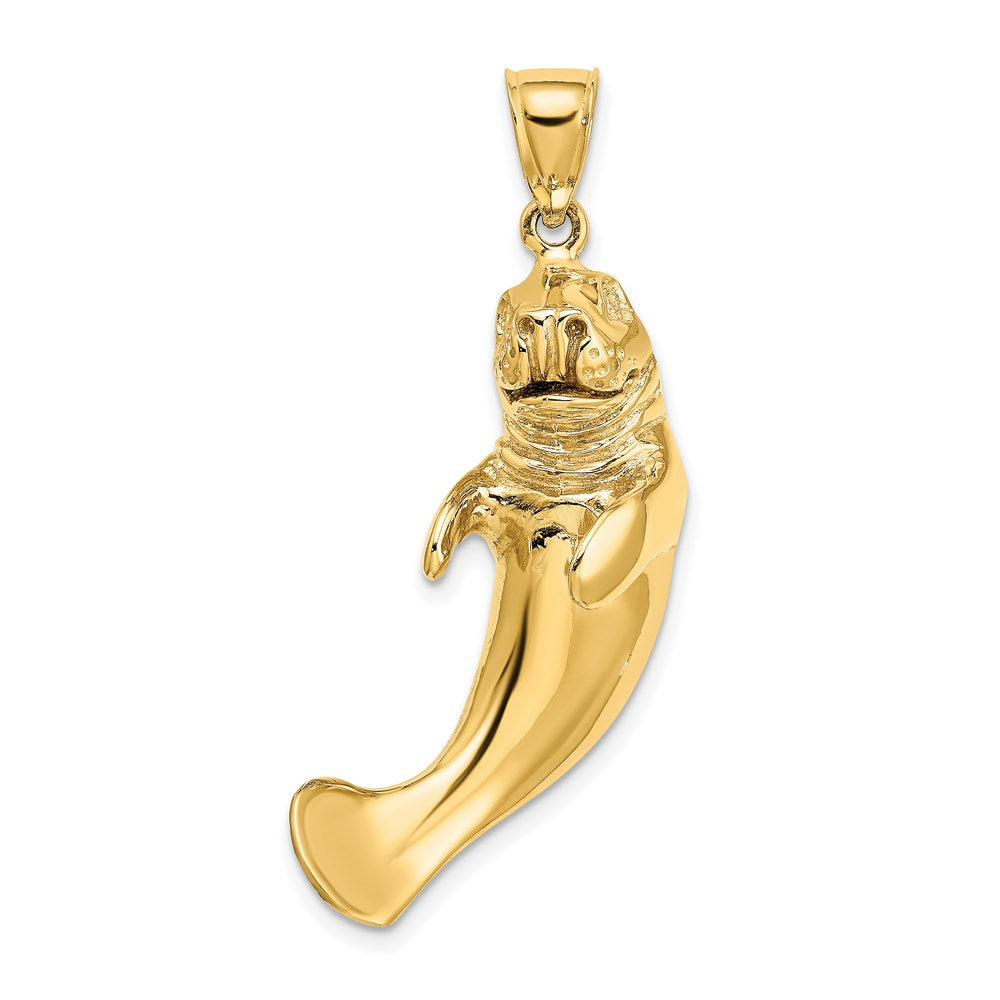 Gold Polished Manatee Pendants