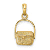 Gold Polished Basket Pendants