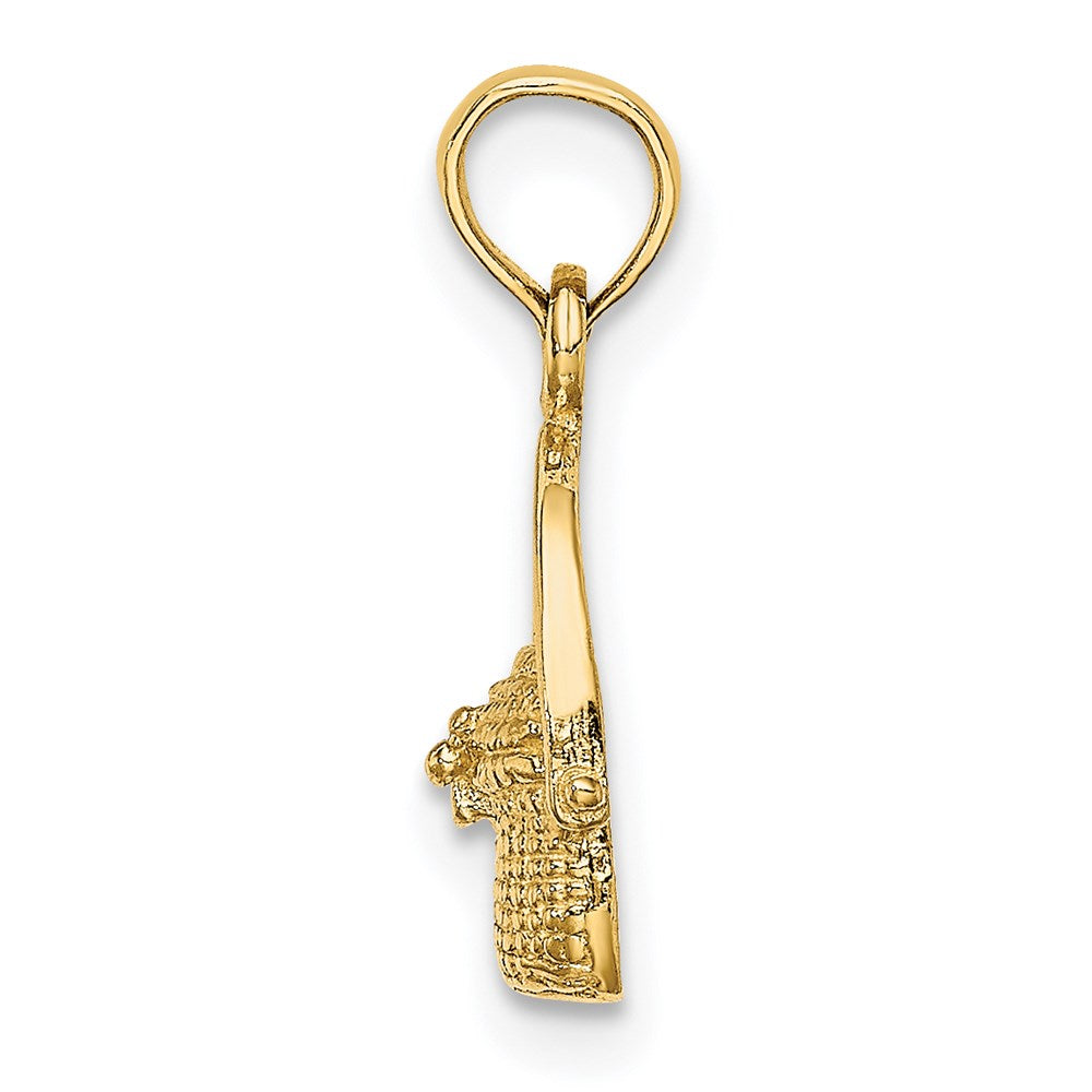 Gold Polished Basket Pendants