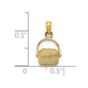 Gold Polished Basket Pendants
