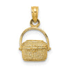 Gold Polished Basket Pendants