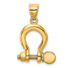Gold Polished Shackle Link Pendant