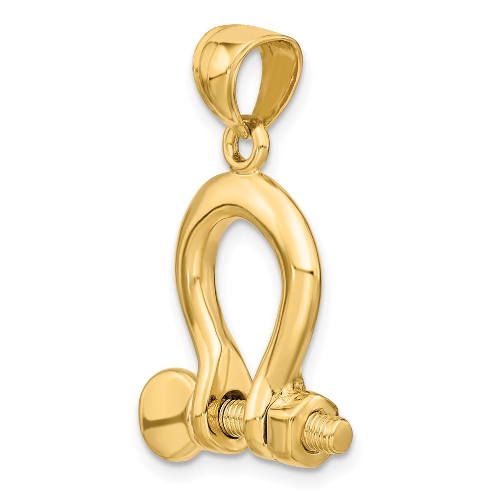 Gold Polished Shackle Link Pendant
