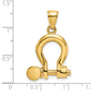 Gold Polished Shackle Link Pendant