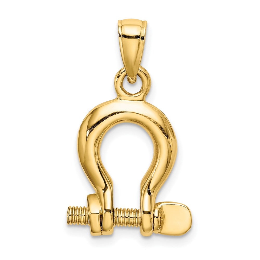 Gold Polished Shackle Link Pendant