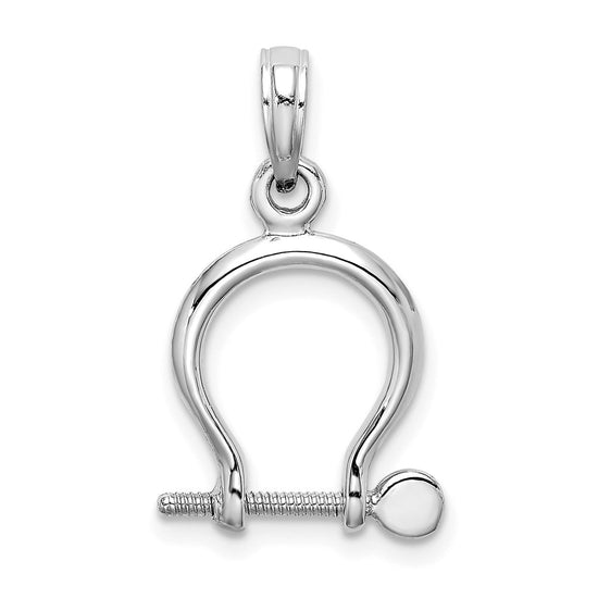 Gold Polished Shackle Link Pendant