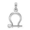 Gold Polished Shackle Link Pendant