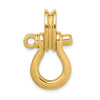 14K 3-D Large Shackle Link with Pulley Bail Charm
