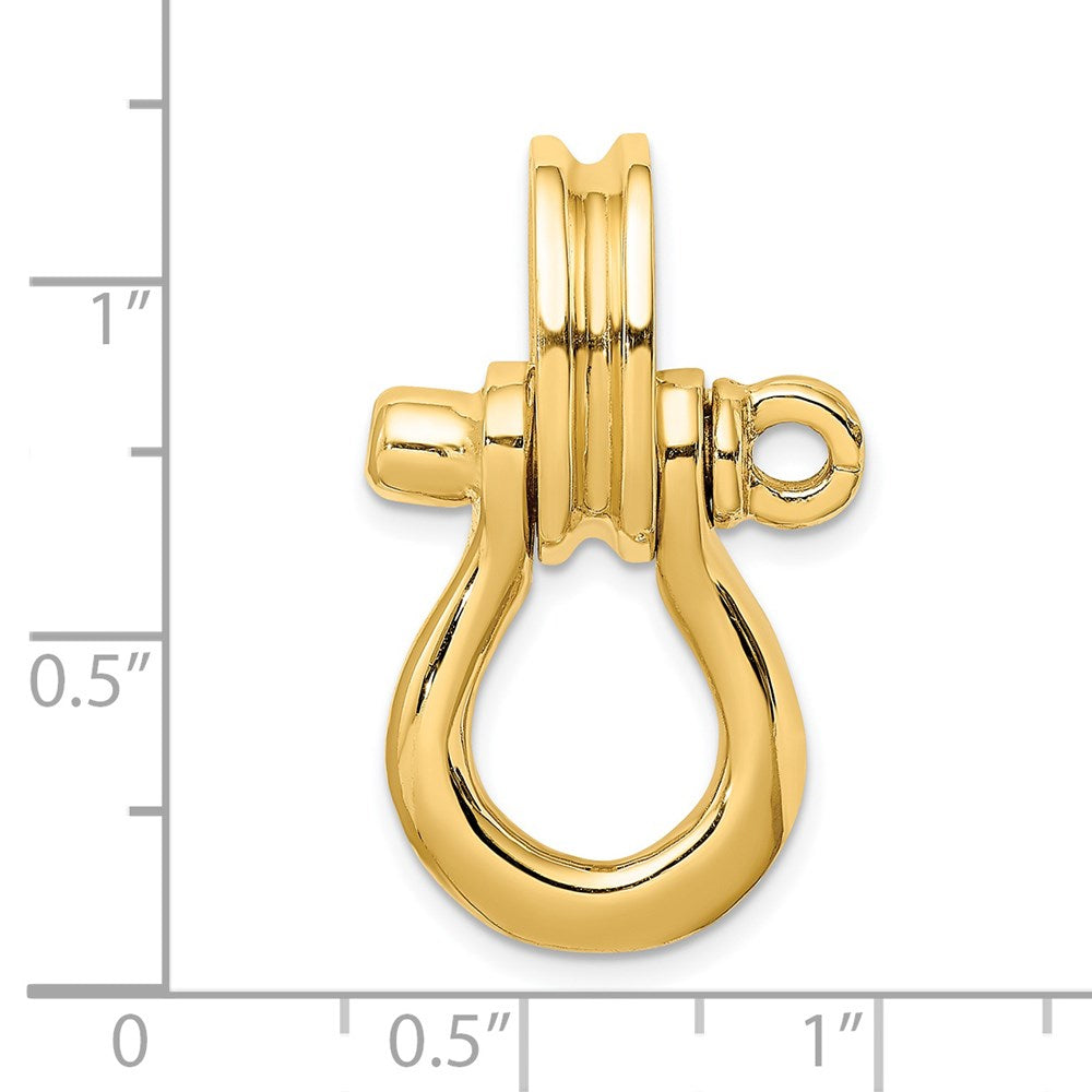 Gold Polished Shackle Link Pendant