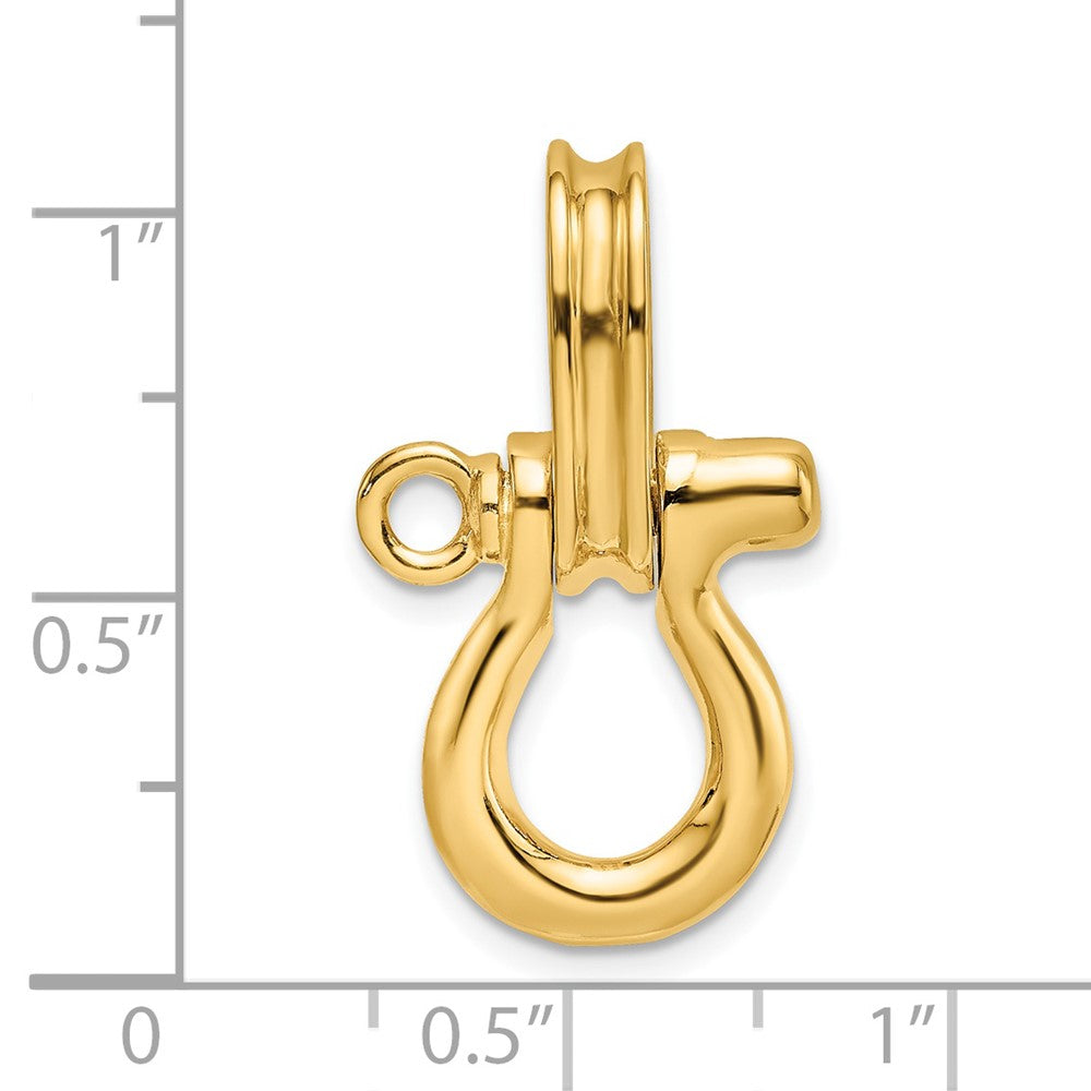 Gold Polished Shackle Link Pendant