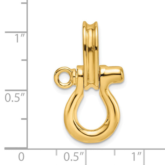 14K 3-D Medium Shackle Link Charm