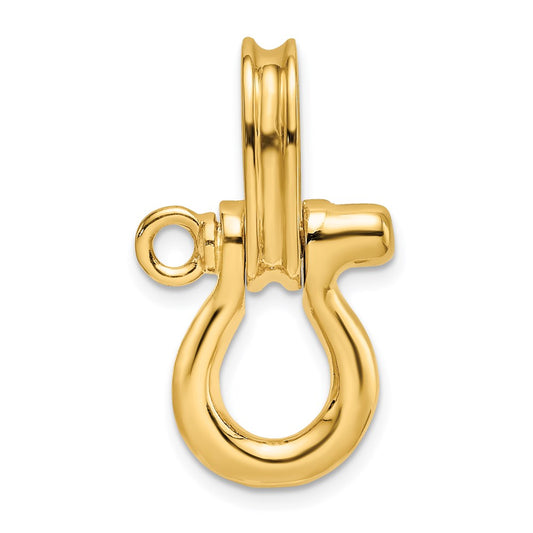 Gold Polished Shackle Link Pendant