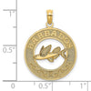 14K BARBADOS with Flying Fish Circle Charm
