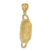 14K 3-D 2 Handles Rectangular Basket Charm