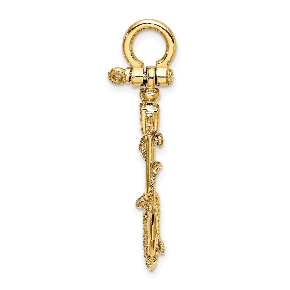 Gold Polished Anchor Pendants