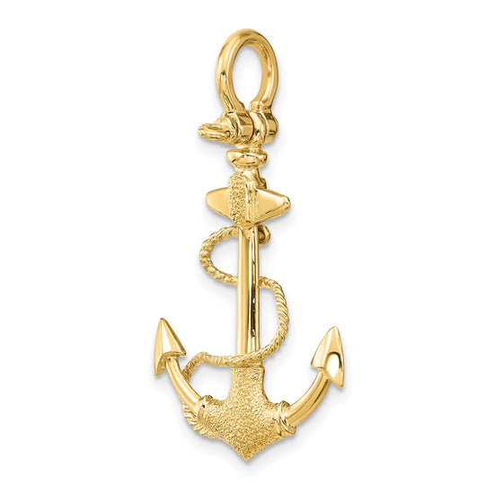 Gold Polished Anchor Pendants