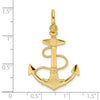 Gold Polished Anchor Pendants