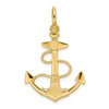 Gold Polished Anchor Pendants
