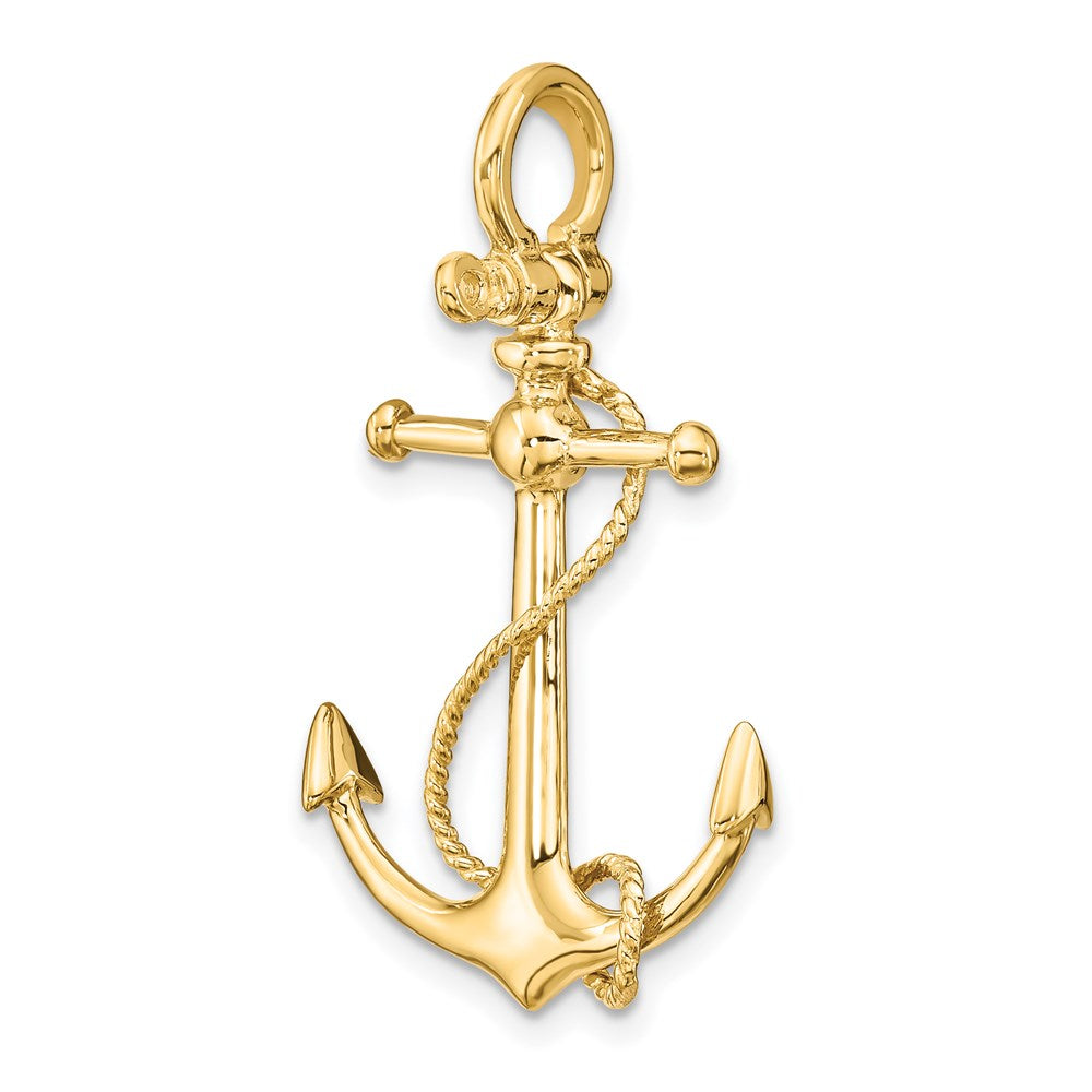 Gold Polished Anchor Pendants