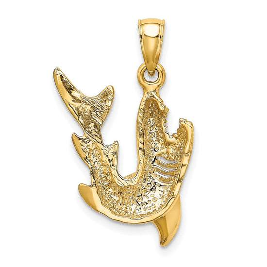 Gold Polished Shark Pendants