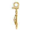 Gold Polished Anchor and Compass Pendants