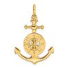 Gold Polished Anchor and Compass Pendants