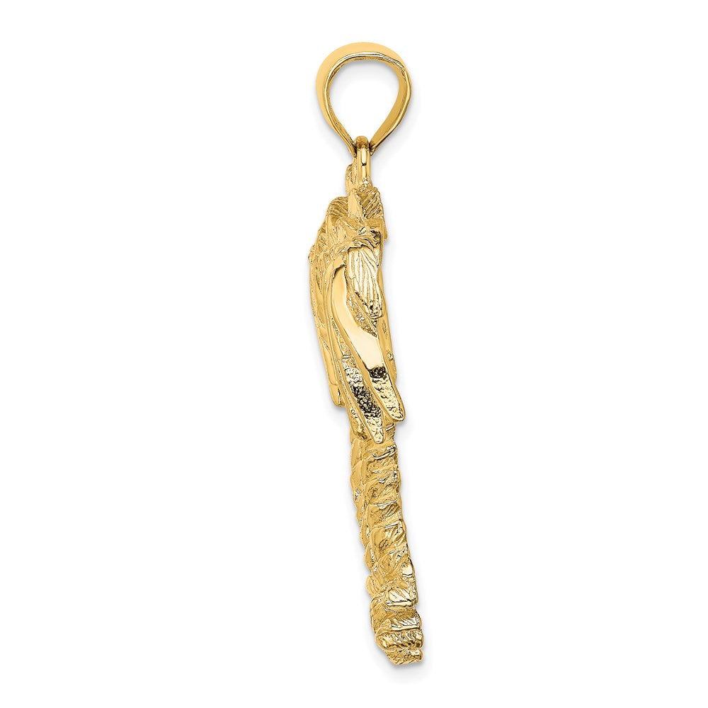 Gold Polished Palm Tree Pendants