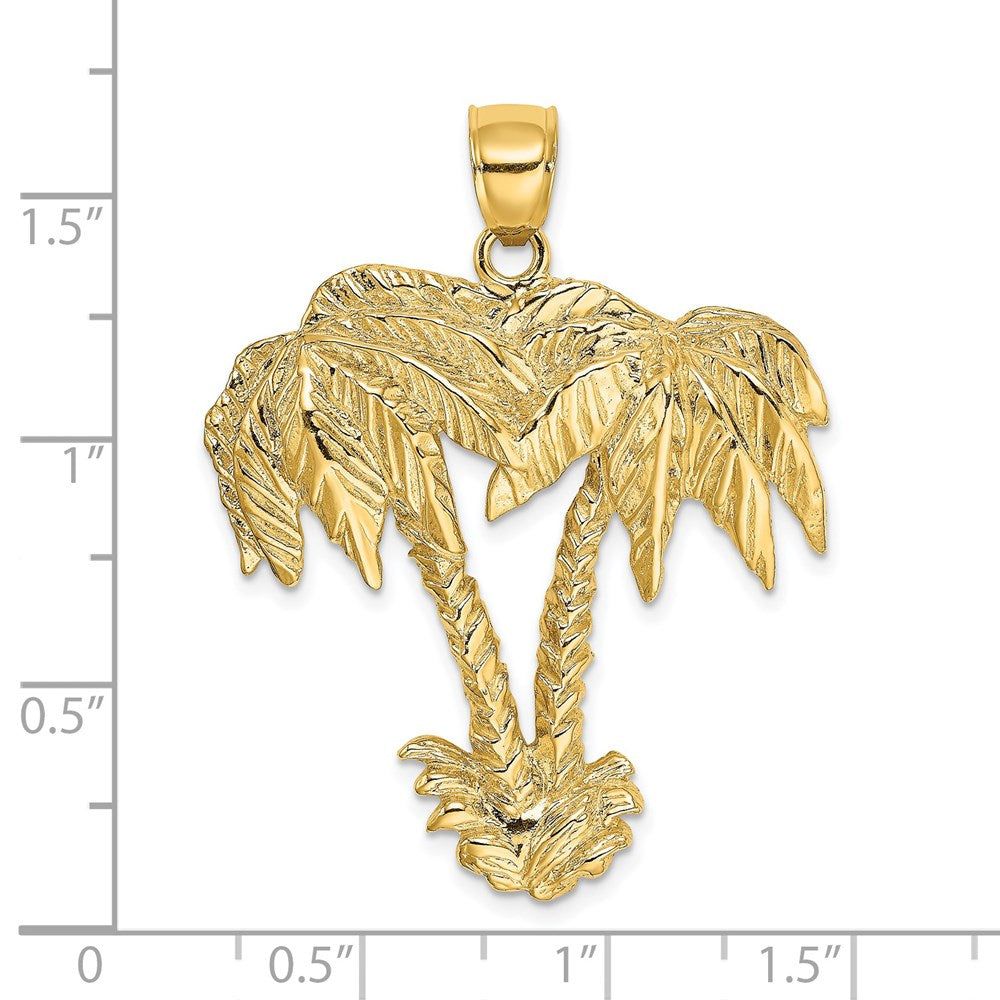Gold Polished Palm Tree Pendants