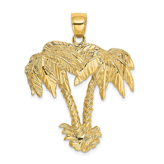Gold Polished Palm Tree Pendants