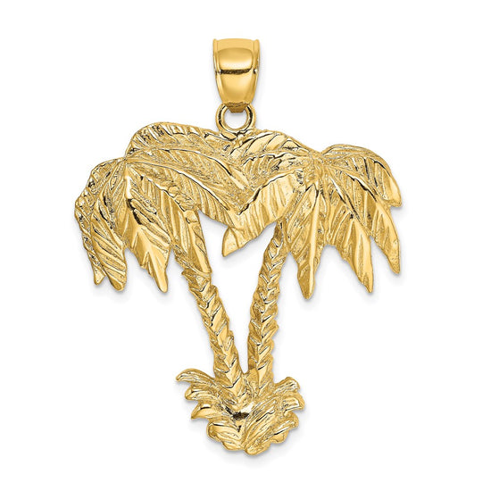 Gold Polished Palm Tree Pendants