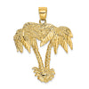 Gold Polished Palm Tree Pendants