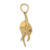 Gold Polished Fish Pendants