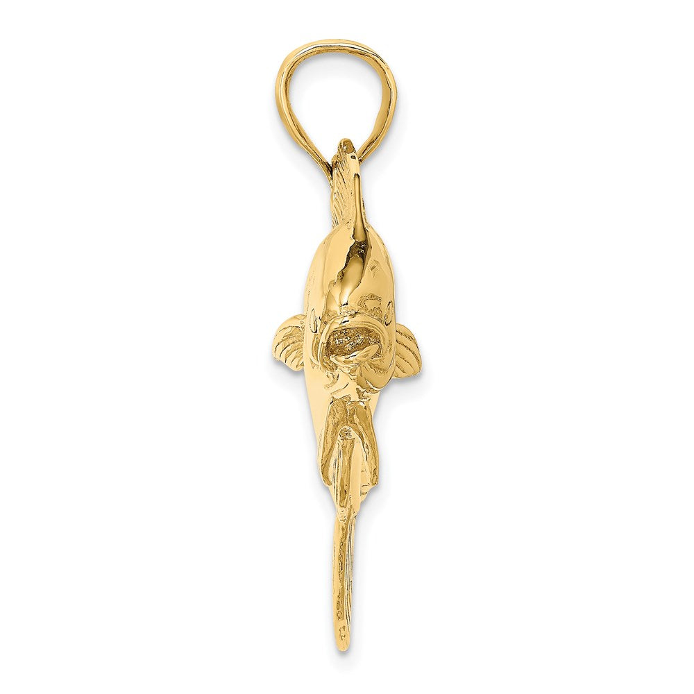 Gold Polished Fish Pendants