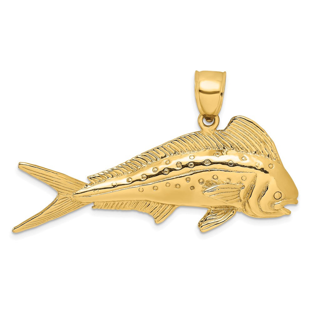 Gold Polished Fish Pendants